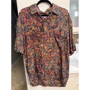 Mad Gringo Jungle Gim 90s Hawaiian Shirt Mens XL Retro Print Short Sleeve